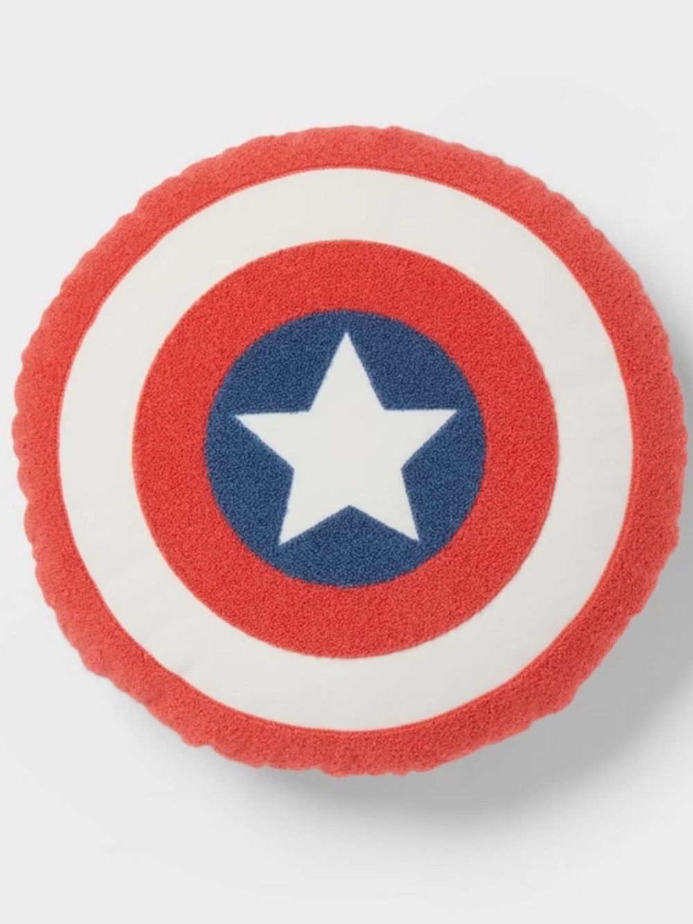 Pillowfort Captain America Red White and Blue Star Round Decorative Pillow